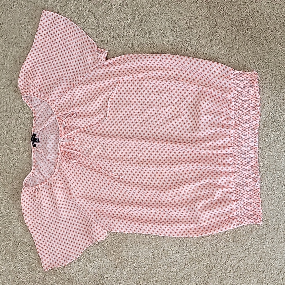 Red/White Sunburst Sami & Jo Blouse XL
